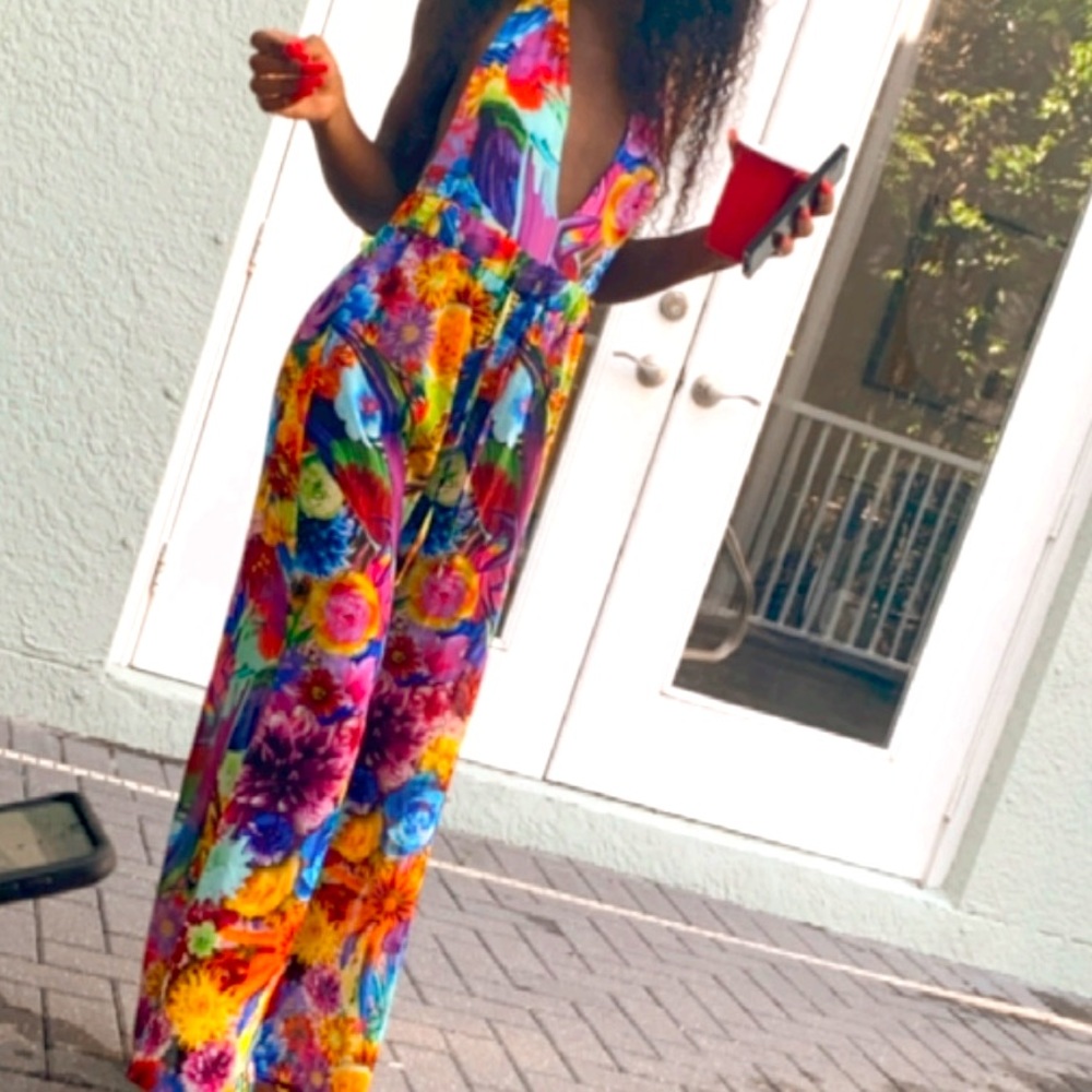 Roberto Cavalli one piece bathing suit & pants